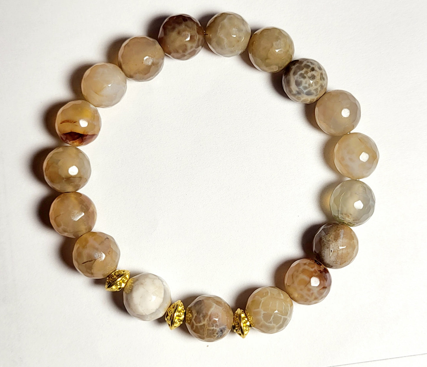 Natural Agate Stretch Bracelet